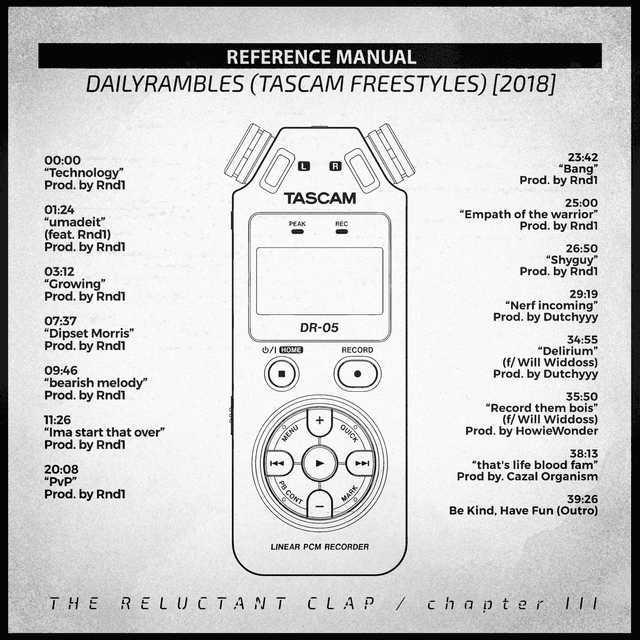 Artwork for The Reluctant Clap: Chapter III (Daily Rambles) by Dutchmassive