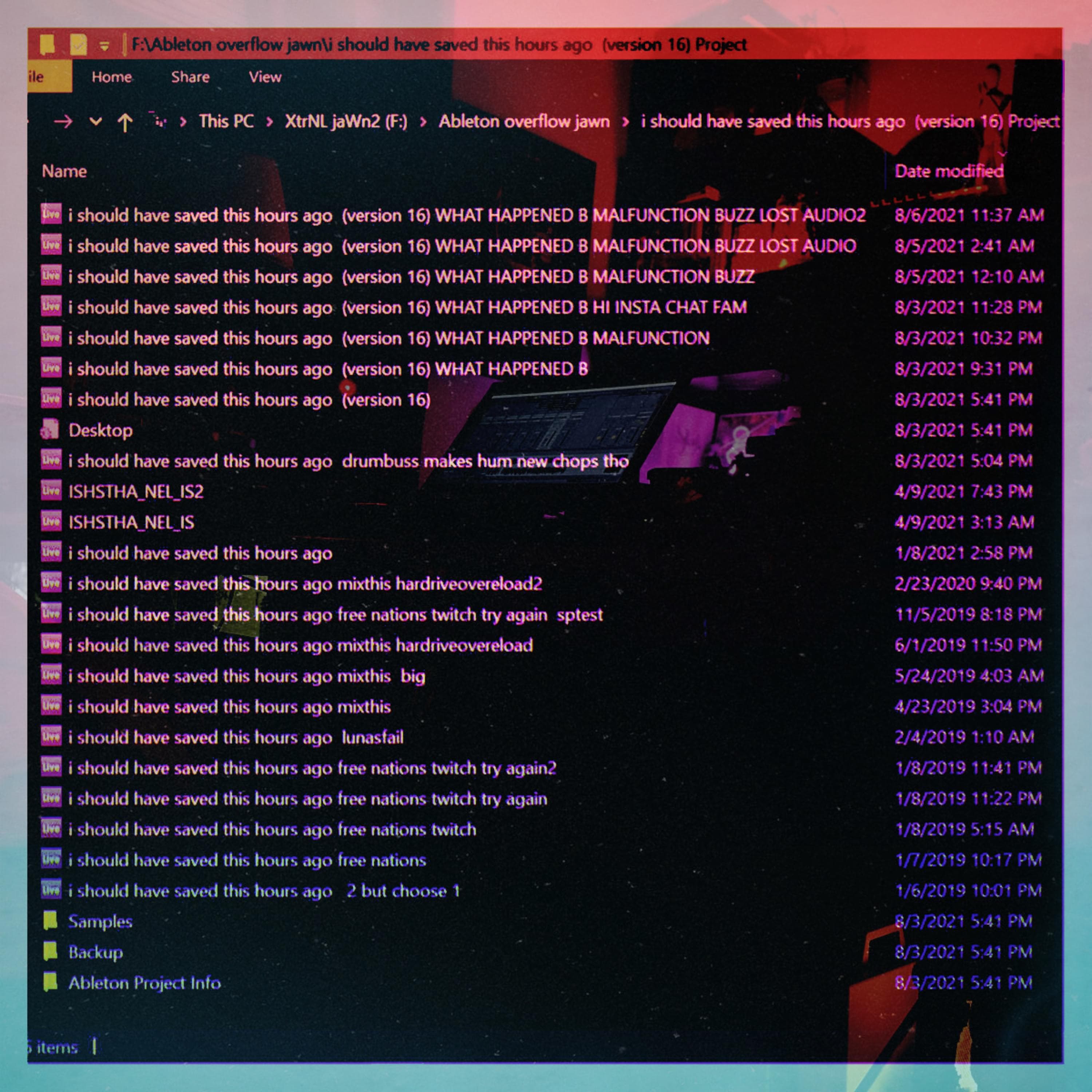 Blurred release artwork background